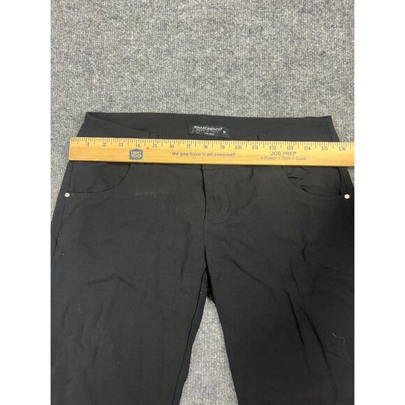 Rinasciemento Pants Women's Medium Black Chino Mid Rise Made in Italy - Picture 3 of 9